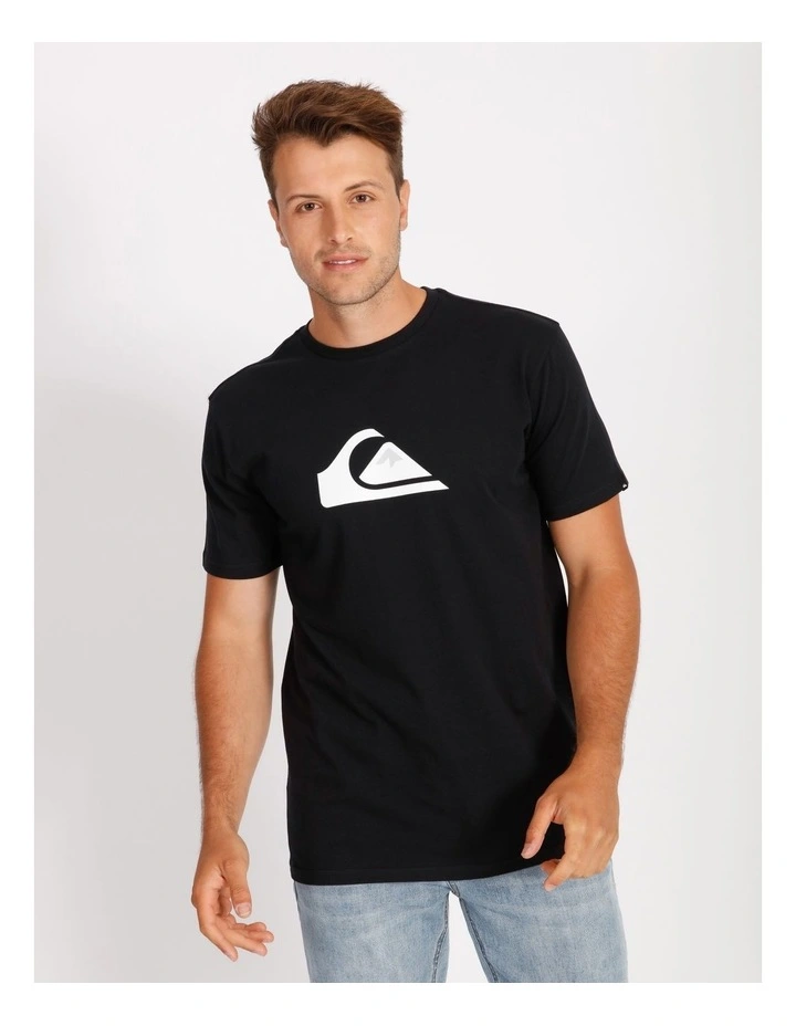 Quiksilver Comp Logo Short Sleeve Tee In Black 3 Quiksilver Comp Logo Short Sleeve Tee In Black