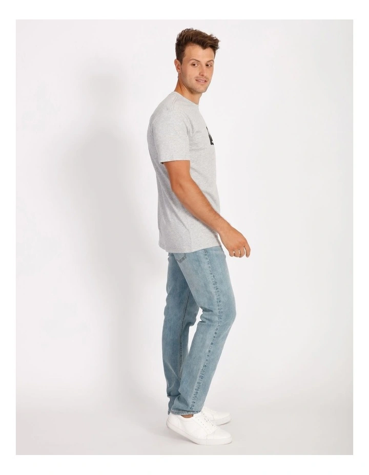 Quiksilver Comp Logo Short Sleeve Tee In Grey Heather 4 Quiksilver Comp Logo Short Sleeve Tee In Grey Heather - Image 2