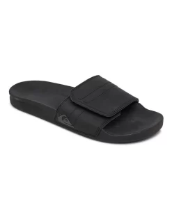 Quiksilver Rivi Slide Adjust Slider Sandals Black/Grey/Black