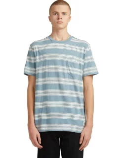 Quiksilver Slub Lines T-Shirt Blue