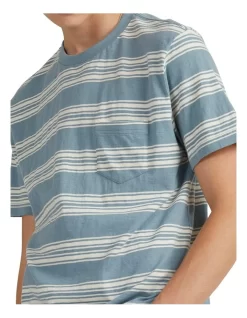 Quiksilver Slub Lines T-Shirt Blue -Quiksilver 910807300 4 720x928