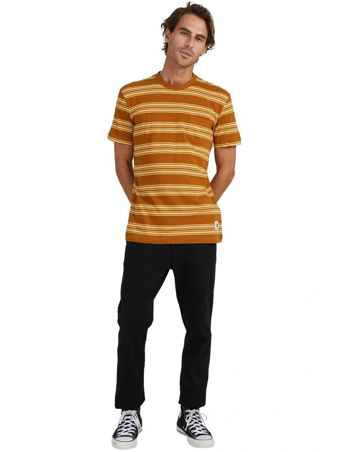 Quiksilver Slub Lines T-Shirt In Cathay Spice 3 Quiksilver Slub Lines T-Shirt In Cathay Spice