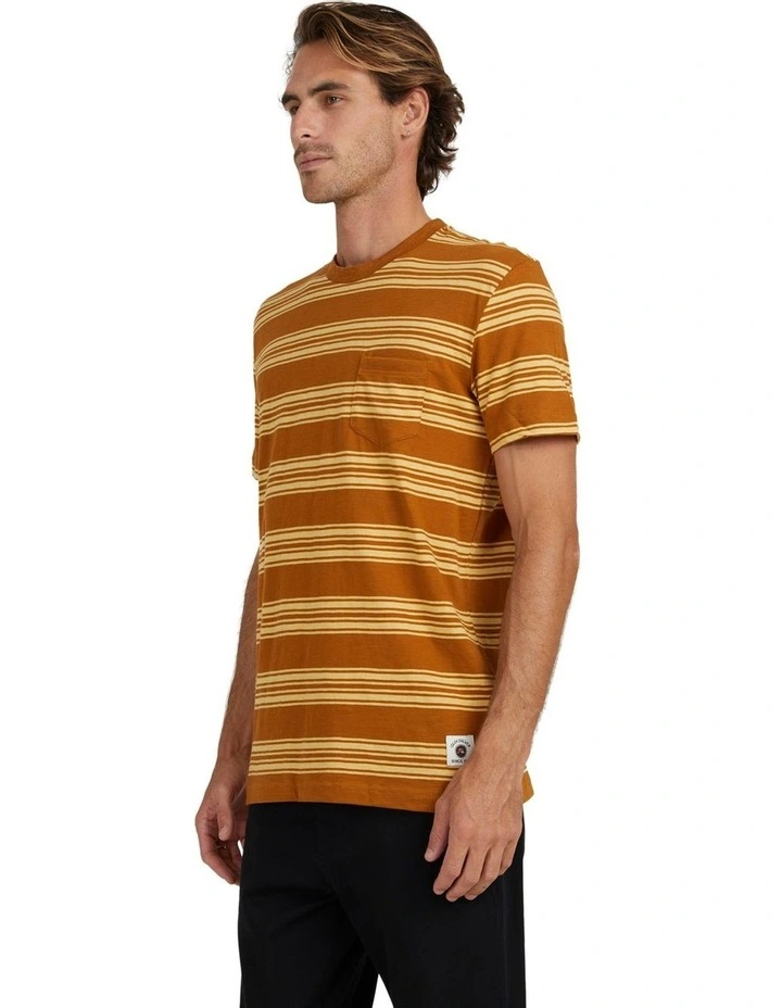 Quiksilver Slub Lines T-Shirt In Cathay Spice 4 Quiksilver Slub Lines T-Shirt In Cathay Spice - Image 2