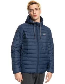Quiksilver 3 Quiksilver Scaly Puffer Jacket Navy Blazer