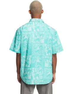 Quiksilver X Stranger Things The Max Short Sleeve Shirt In Blue -Quiksilver 928340290 2 720x928