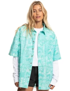 Quiksilver X Stranger Things The Max Short Sleeve Shirt In Blue -Quiksilver 928340290 4 720x928