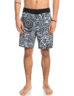 Quiksilver Hemp Stretch 69 18" Boardshorts In Black