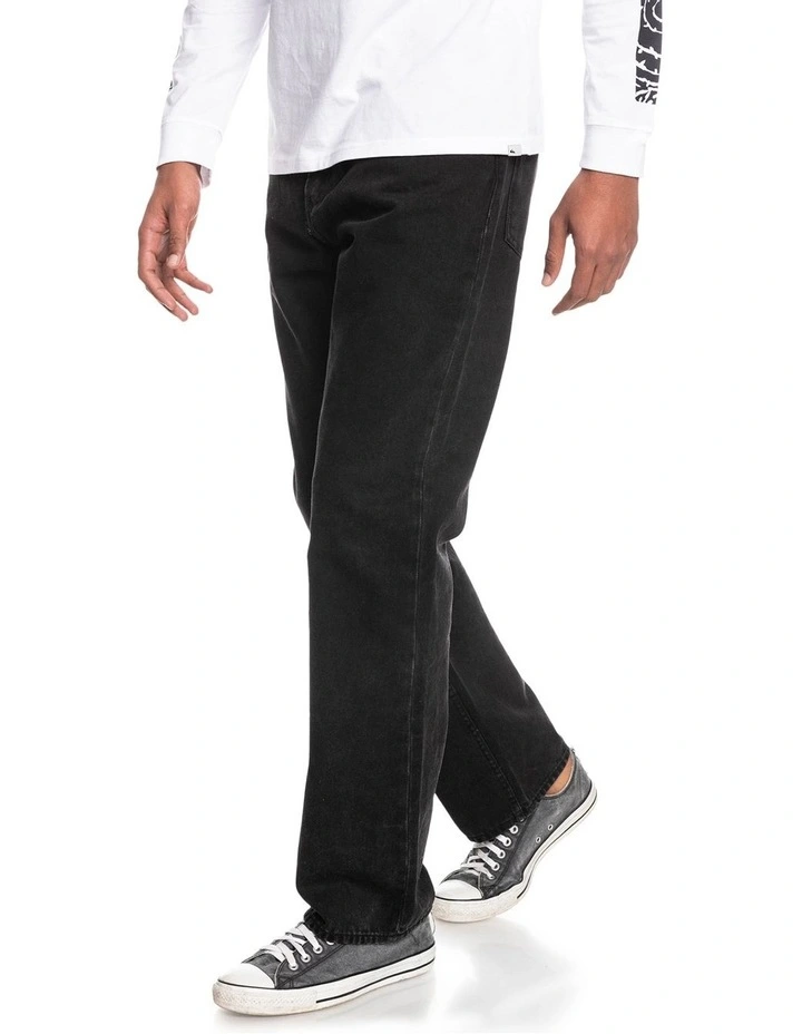 Quiksilver Washed Black Organic Jeans In Black 5 Quiksilver Washed Black Organic Jeans In Black - Image 3