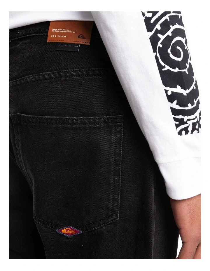 Quiksilver Washed Black Organic Jeans In Black 7 Quiksilver Washed Black Organic Jeans In Black - Image 5