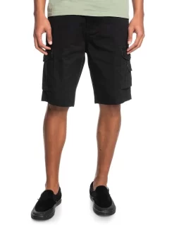 Quiksilver 37 Quiksilver Crucial Battle 21" Cargo Shorts In Black