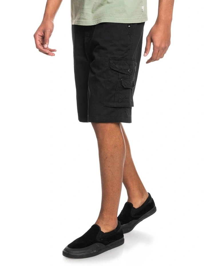 Quiksilver Crucial Battle 21" Cargo Shorts In Black 5 Quiksilver Crucial Battle 21" Cargo Shorts In Black - Image 3