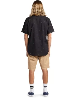 Quiksilver Spaced Out Short Sleeve Shirt In Tarmac -Quiksilver 933867370 3 720x928