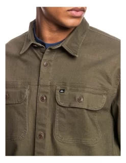 Quiksilver Budle Stretch Long Sleeve Shirt In Grape Leaf -Quiksilver 933867820 4 720x928