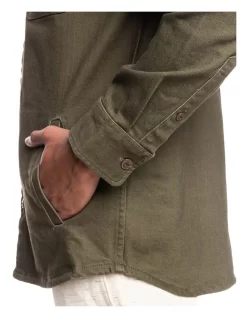 Quiksilver Budle Stretch Long Sleeve Shirt In Grape Leaf -Quiksilver 933867820 5 720x928