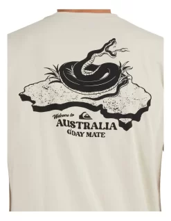Quiksilver G'Day Mate Short Sleeve T-Shirt In Oatmeal -Quiksilver 933992290 4 720x928