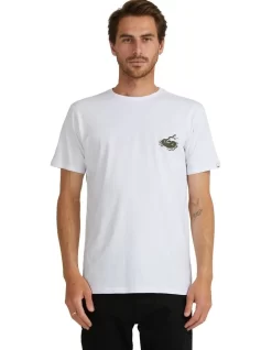 Quiksilver G'Day Mate Short Sleeve T-Shirt In White