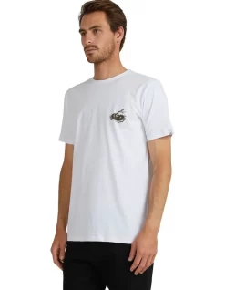 Quiksilver G'Day Mate Short Sleeve T-Shirt In White -Quiksilver 933992380 3 720x928