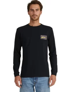 Quiksilver Echoes In Time Long Sleeve T-Shirt In Black