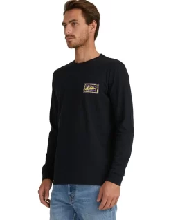 Quiksilver Echoes In Time Long Sleeve T-Shirt In Black -Quiksilver 933994180 3 720x928