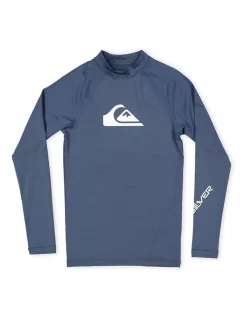 Quiksilver All Time Long Sleeve Rashguard In Navy