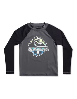 Quiksilver Next Gen Long Sleeve Rash Vest In Grey