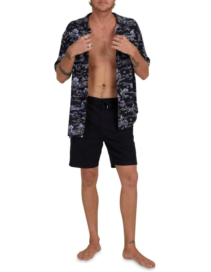 Quiksilver Sunset Short Sleeve Shirt In Black 7 Quiksilver Sunset Short Sleeve Shirt In Black - Image 5