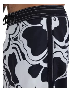 Quiksilver Throwback Print Boardshort In Black -Quiksilver 959047480 4 720x928
