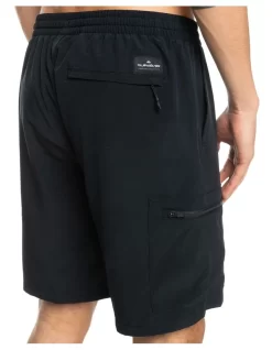Quiksilver Elastic Cargo Amphibian 19" Shorts In Black -Quiksilver 959056030 3 720x928