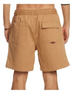 Quiksilver Saturn Elasticated Shorts In Tan -Quiksilver 959056390 3 720x928