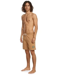 Quiksilver Saturn Elasticated Shorts In Tan -Quiksilver 959056390 4 720x928