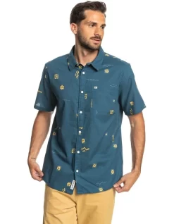 Quiksilver Mini Mark Shirt Majolican In Blue