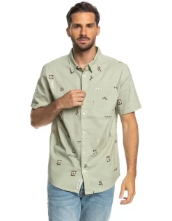 Quiksilver Mini Mark Shirt In Desert Sage