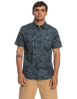 Quiksilver Cosmic Drifter Stretch Shirt In Majolica Blue
