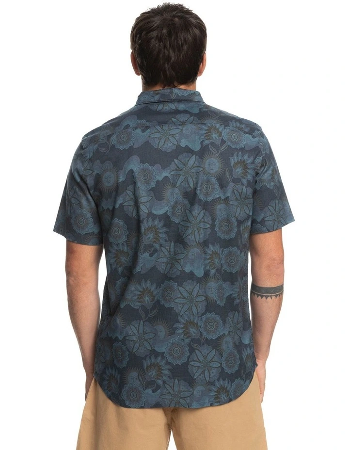 Quiksilver Cosmic Drifter Stretch Shirt In Majolica Blue 5 Quiksilver Cosmic Drifter Stretch Shirt In Majolica Blue - Image 3