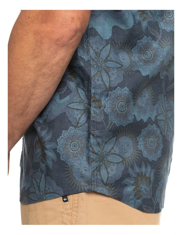 Quiksilver Cosmic Drifter Stretch Shirt In Majolica Blue 7 Quiksilver Cosmic Drifter Stretch Shirt In Majolica Blue - Image 5