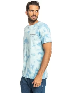 Quiksilver Casual Party Short Sleeve T-Shirt In Iced Aqua -Quiksilver 959057560 3 720x928