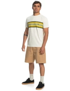 Quiksilver Crossroad Blues Short Sleeve T-Shirt In Birch -Quiksilver 959057650 5 720x928