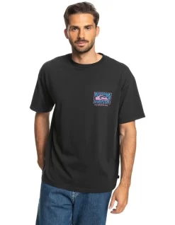 Quiksilver Mindless Town Short Sleeve T-Shirt In Black