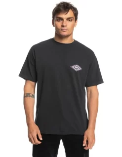 Quiksilver Spiky Twist Short Sleeve T-Shirt In Black