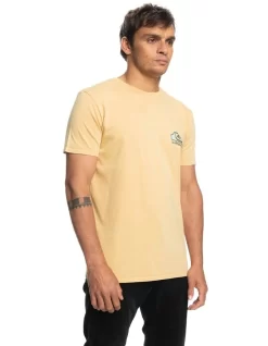 Quiksilver Melting Globe Short Sleeve T-Shirt In Ochre -Quiksilver 959058010 2 720x928