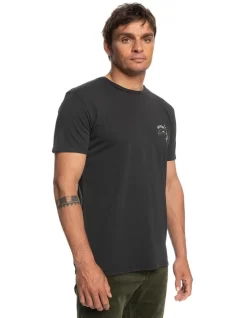 Quiksilver Naive Wave Short Sleeve T-Shirt In Black -Quiksilver 959058550 2 720x928