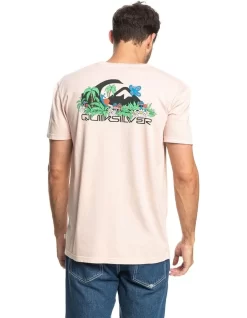Quiksilver Naturally Quik Short Sleeve T-Shirt In Peach Whip -Quiksilver 959059090 3 720x928