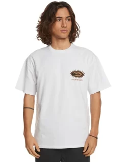 Quiksilver Mongrel Spikey Short Sleeve T-Shirt In White