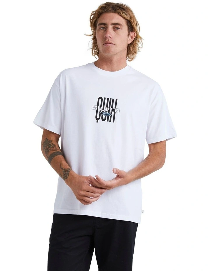 Quiksilver Stretch Out Short Sleeve Tee T-Shirt In White 3 Quiksilver Stretch Out Short Sleeve Tee T-Shirt In White