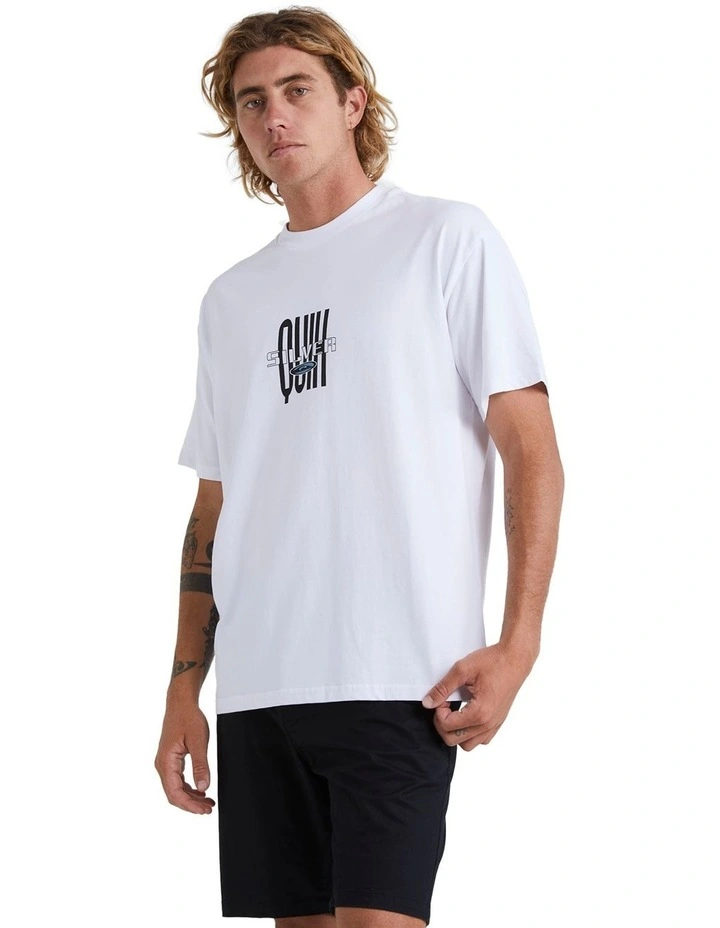 Quiksilver Stretch Out Short Sleeve Tee T-Shirt In White 5 Quiksilver Stretch Out Short Sleeve Tee T-Shirt In White - Image 3