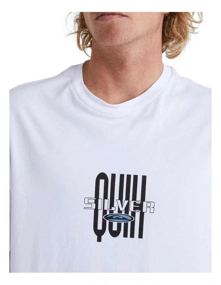 Quiksilver Stretch Out Short Sleeve Tee T-Shirt In White 6 Quiksilver Stretch Out Short Sleeve Tee T-Shirt In White - Image 4