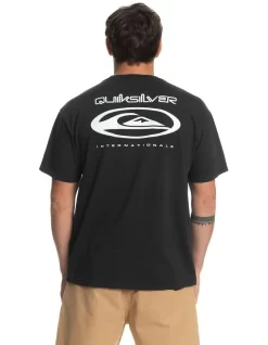 Quiksilver Quik International Short Sleeve Tee T-Shirt In Black -Quiksilver 959059630 3 720x928