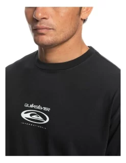 Quiksilver Quik International Short Sleeve Tee T-Shirt In Black -Quiksilver 959059630 4 720x928