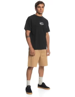 Quiksilver Quik International Short Sleeve Tee T-Shirt In Black -Quiksilver 959059630 5 720x928