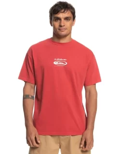Quiksilver Quik International Short Sleeve Tee T-Shirt In Chili Pepper